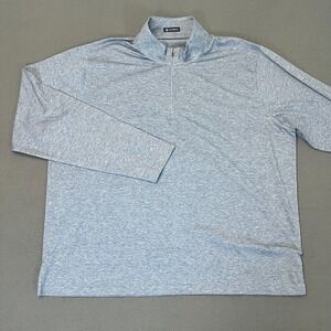 Turtleson Mens Size 2XL 1/4‎ Zip Pullover Blue Golf Logo Stretch Mock Neck